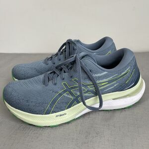 ASICS Gel Kayano 29 Running Shoes Gym Sneakers Men's 9.5 Steel Blue Lime Zest